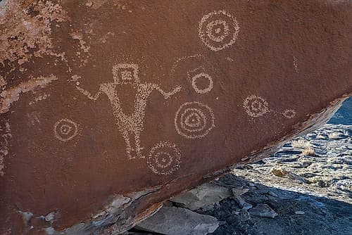 USA-Utah Juggler Panel petroglyphs in San Rafael Swell Recreation Area Places Print